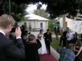 Kicking the dress - the nervous bride is panicking!